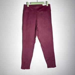 NWT Offline by aerie Ribbed Offline‎ 7/8 Hi-Rise Leggings Dark Red Size XXL